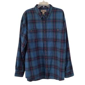 Duluth Trading Company Cotton Button Down Flannel Shirt 2XL